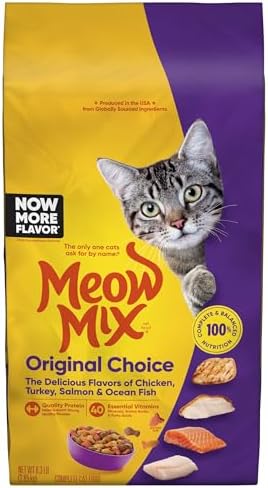 Meow Mix Dry Cat Food for Adult Cats, Chicken & Seafood Flavor, 6.3 lb Bag