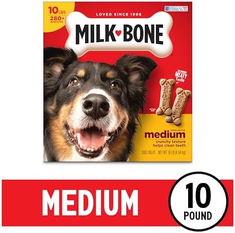 Milk-Bone Dog Treats for Medium Dogs – Original Crunchy Biscuits, 10 lb Bulk Box