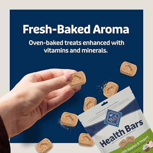 Blue Buffalo Mini Dog Treats with Apple & Yogurt – Crunchy Oven-Baked Biscuits, Natural Ingredients, 16 oz Bag
