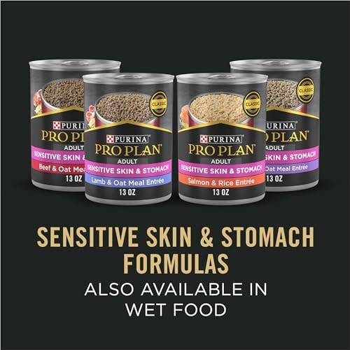 Purina Pro Plan Sensitive Skin and Stomach Dog Food Dry, Adult Salmon & Rice Formula, Digestive Health - 30 lb. Bag