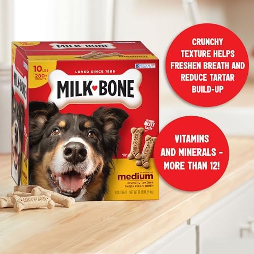 Milk-Bone Dog Treats for Medium Dogs – Original Crunchy Biscuits, 10 lb Bulk Box