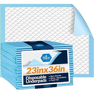 Basics Dog and Puppy Pee Pads, 5-Layer Leak-Proof Super Absorbent, Quick-Dry Surface, Potty Training, Regular (22x22"), 100 Count, Blue & White