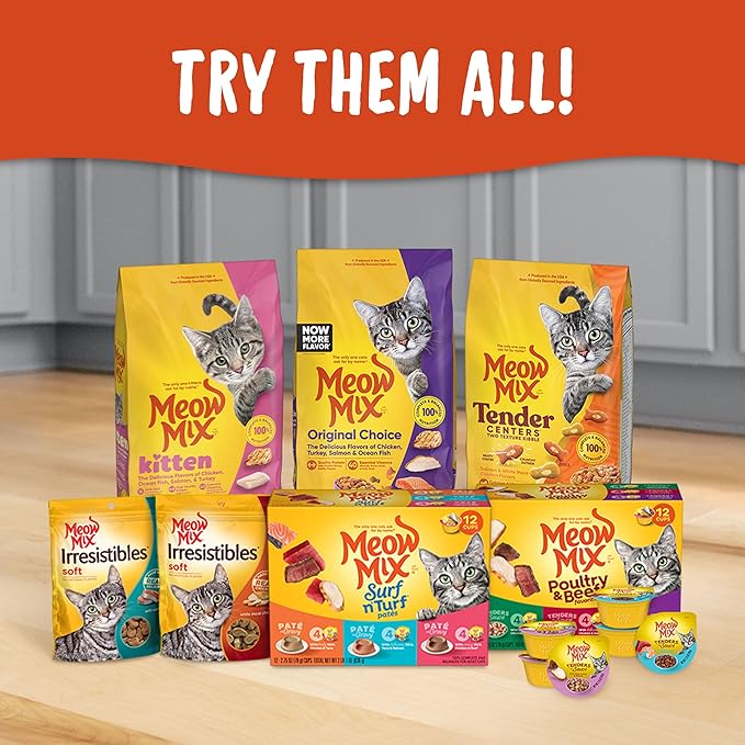 Meow Mix Dry Cat Food for Adult Cats, Chicken & Seafood Flavor, 6.3 lb Bag