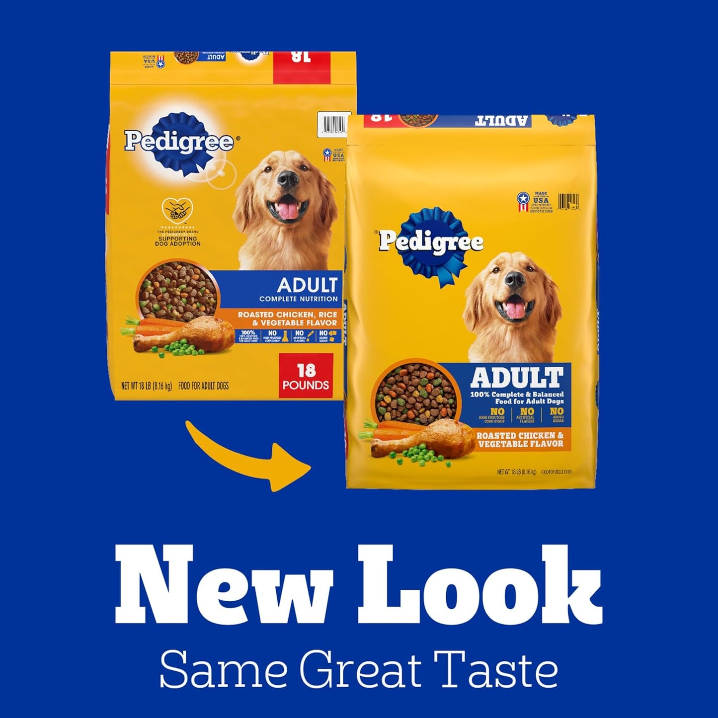 Pedigree Adult Dry Dog Food, Grilled Steak & Vegetable Flavor, 18 lb Bag – Complete Nutrition for Healthy Dogs