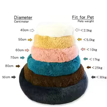 Super Soft Pet DOG Cat Bed Plush Full Size Washable Calm Bed Donut Bed Comfortable Sleeping Artifact Suitable For All Kinds Of Cats AND DOG
