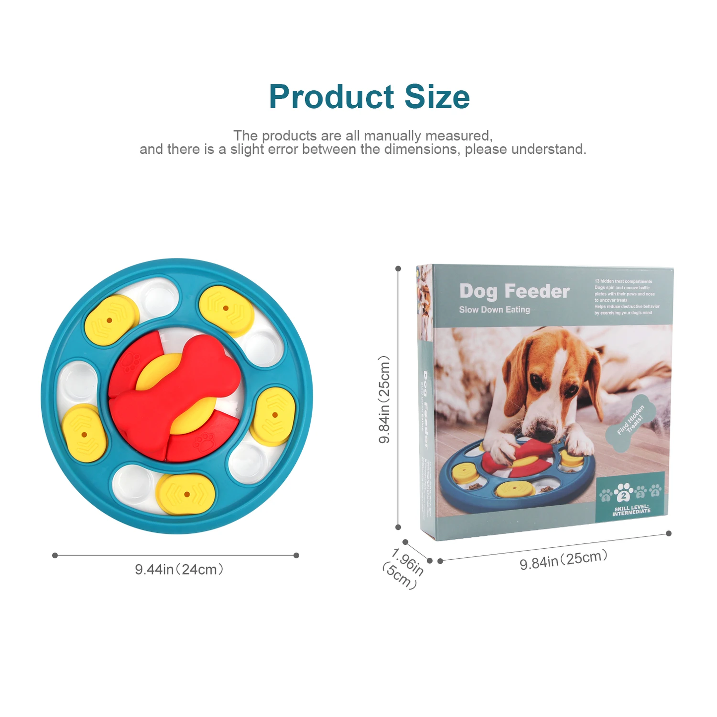 Interactive Dog Puzzle Toy & Slow Feeder for Puppies – Fun Food Dispenser Plate to Reduce Choking and Boost IQ