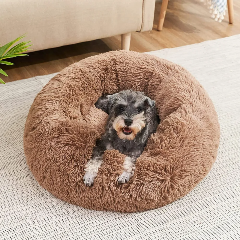 Super Soft Pet DOG Cat Bed Plush Full Size Washable Calm Bed Donut Bed Comfortable Sleeping Artifact Suitable For All Kinds Of Cats AND DOG