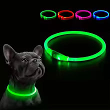 Led Dog Collar, BSEEN USB Rechargeable Flash Dog Necklace Light, Pet Safety Collar Makes Your Beloved Dogs Be Seen at Night for Small Medium Large Dogs