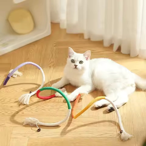 Potaroma Cat Chew Toys with Catnip – 1-Pack Rope Toys for Kittens and Cats, Safe for Teeth Cleaning and Indoor Play, 19.5 Inch