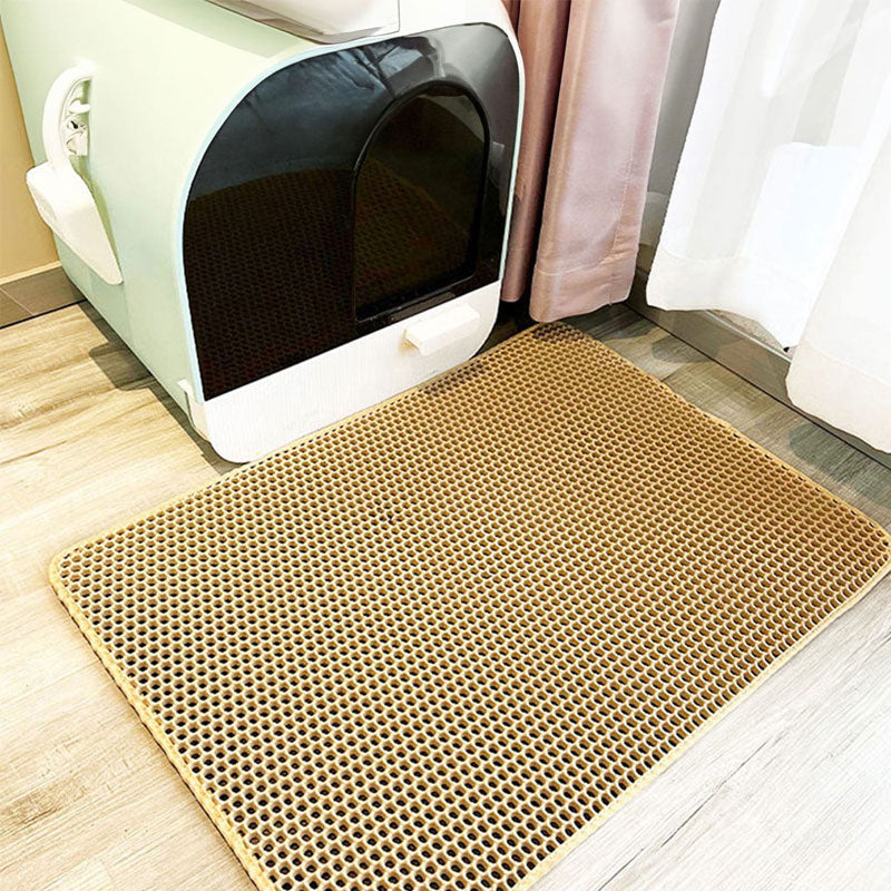 Waterproof Cat Litter Mat – Double Layer Trapping Pad for Easy Clean Up, Perfect for Litter Boxes and Mess-Free Floors