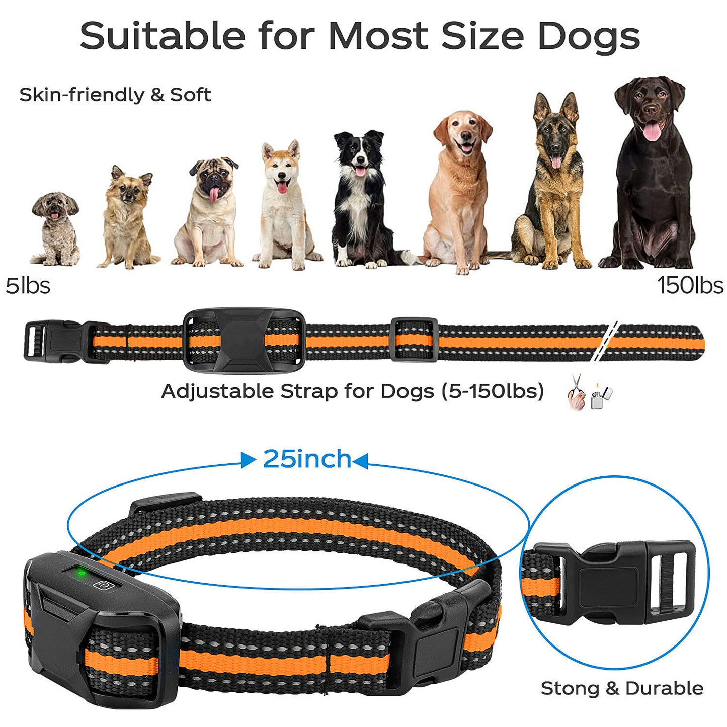 Waterproof Dog Training Collar with Remote – 3300Ft Range, Shock & Vibration for Small, Medium & Large Dogs (5–120 lbs)