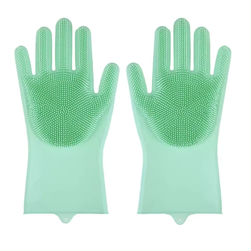 Pet Grooming Glove – Gentle Bath Brush & Massage Mitt for Dogs, Cats, Rabbits & Horses – Deshedding 5-Finger Design