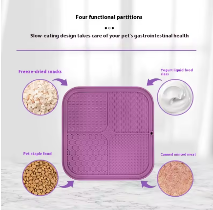 LUKITO Lick Mat for Dogs & Cats, with Suction Cups – Anxiety Relief & Boredom Buster, Slow Feeder Treat Mat for Peanut Butter, Bathing & Grooming Aid