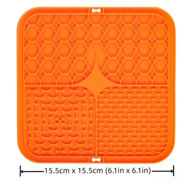 LUKITO Lick Mat for Dogs & Cats, with Suction Cups – Anxiety Relief & Boredom Buster, Slow Feeder Treat Mat for Peanut Butter, Bathing & Grooming Aid