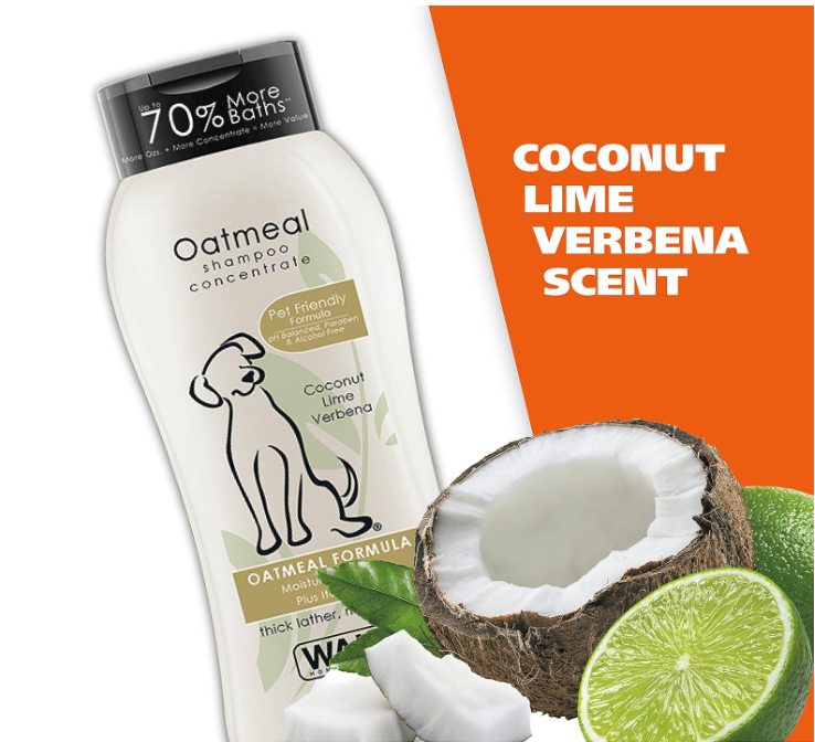 Wahl USA Dog Shampoo for Dry, Itchy Skin – Oatmeal, Coconut & Lime Scent, Gentle and Pet-Safe Formula, 24 oz