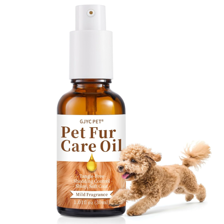 Pet Coat Care Oil – Natural Tangle Remover & Leave-In Shine for Dogs and Cats – Soft, Silky Fur & Skin Soothing with Collagen and Natural Oils – 1.01 fl oz