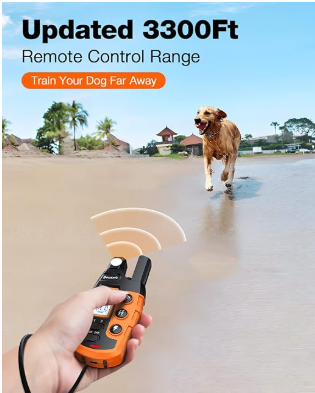 Waterproof Dog Training Collar with Remote – 3300Ft Range, Shock & Vibration for Small, Medium & Large Dogs (5–120 lbs)