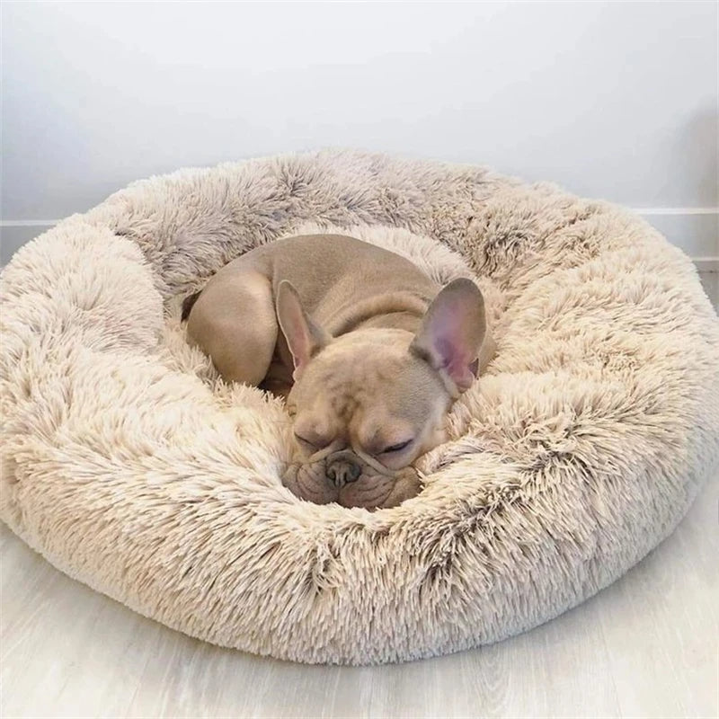 Super Soft Pet DOG Cat Bed Plush Full Size Washable Calm Bed Donut Bed Comfortable Sleeping Artifact Suitable For All Kinds Of Cats AND DOG