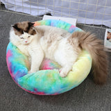 Super Soft Pet DOG Cat Bed Plush Full Size Washable Calm Bed Donut Bed Comfortable Sleeping Artifact Suitable For All Kinds Of Cats AND DOG