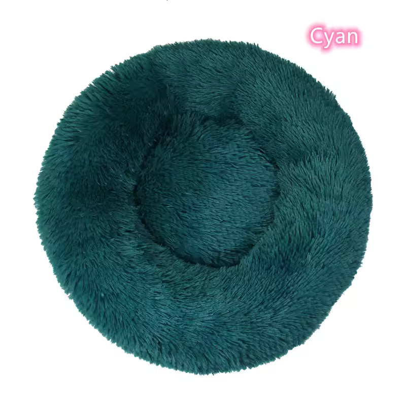 Super Soft Pet DOG Cat Bed Plush Full Size Washable Calm Bed Donut Bed Comfortable Sleeping Artifact Suitable For All Kinds Of Cats AND DOG
