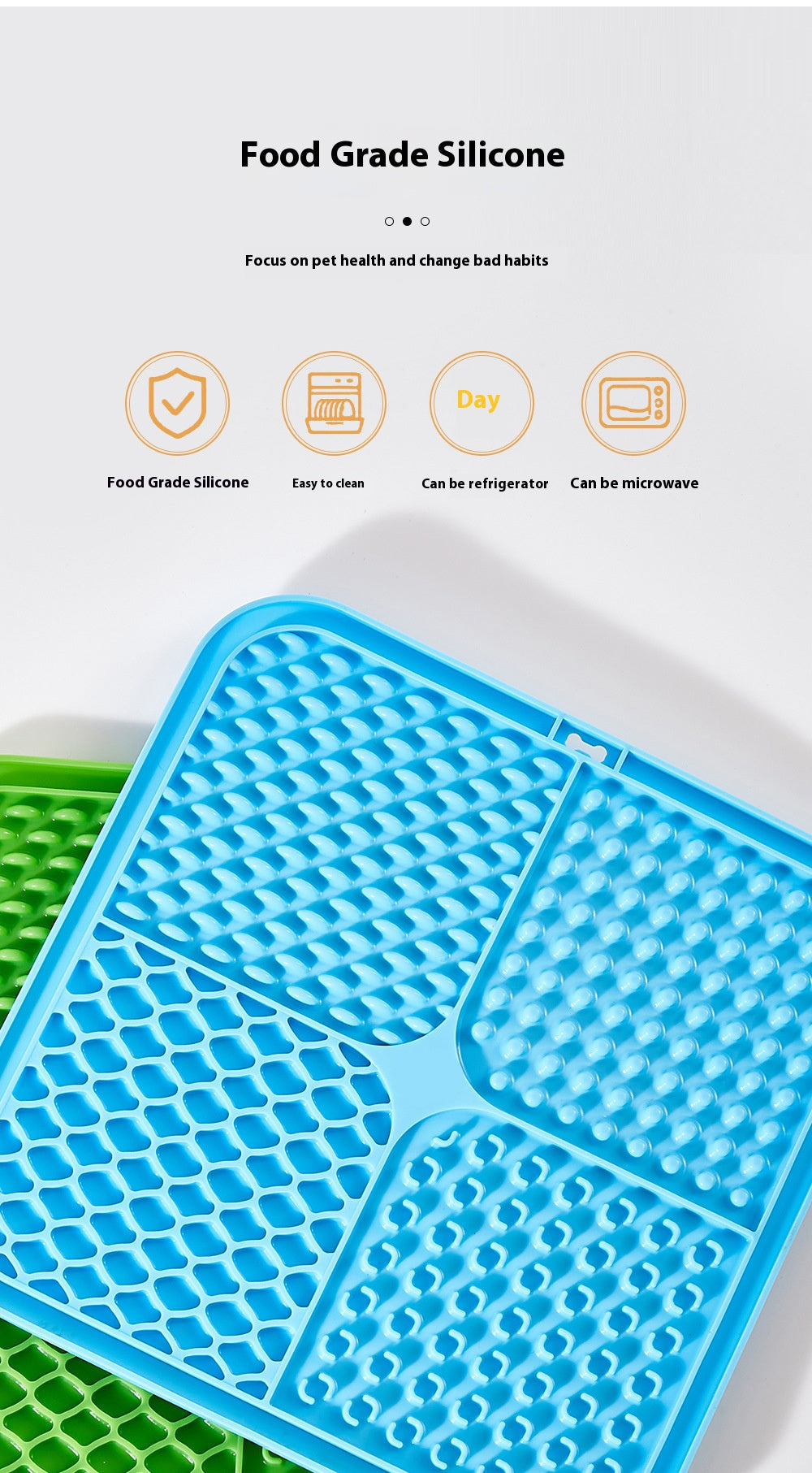 LUKITO Lick Mat for Dogs & Cats, with Suction Cups – Anxiety Relief & Boredom Buster, Slow Feeder Treat Mat for Peanut Butter, Bathing & Grooming Aid
