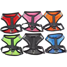 Adjustable Cat and Small Dog Harness with Leash – Soft Mesh Vest with Reflective Strips – Breathable and Comfortable Pet Walking Set