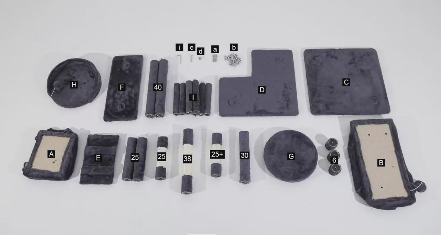 54-Inch Cat Tree Tower – Multi-Level Condo & Scratching Post