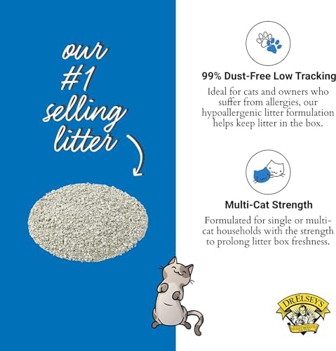 Dr. Elsey's Ultra Clumping Cat Litter, Unscented, Low Dust, 18 lb Bag