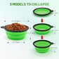 Collapsible Silicone Dog Bowl with Water Bottle – 2-in-1 Portable Pet Feeder for Dogs & Cats, Travel Food and Water Dispenser with Clip