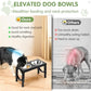 XIAZ Elevated Dog Bowls Large Breed Raised Dogs Bowl Stand Large/Medium Sized Dog 1L Food Water Bowl Stands 5 Heights Adjustable 9/11/12/14in Black Pet Feeder Dish Station