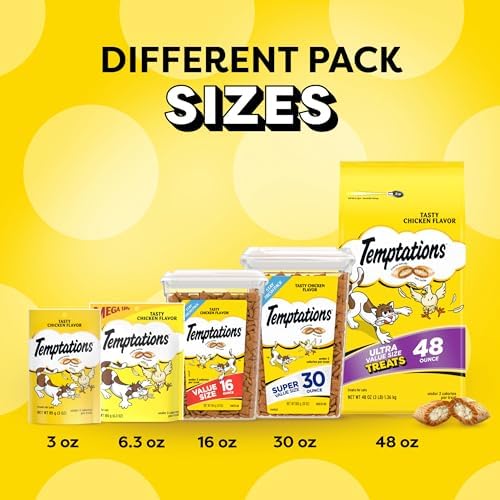 Temptations Cat Treats – Chicken Flavor Crunchy & Soft Snacks, 30 oz