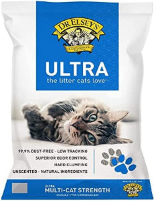Dr. Elsey's Ultra Clumping Cat Litter, Unscented, Low Dust, 18 lb Bag