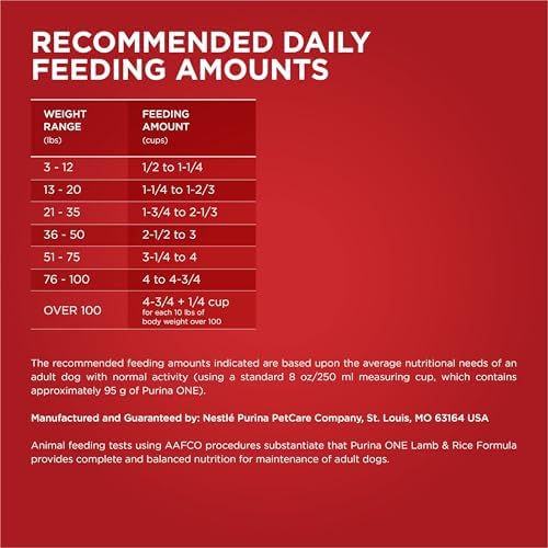 Purina ONE Lamb and Rice Dry Dog Food for Adult Dogs, 31.1 lb Bag – High Protein and Digestive Support"