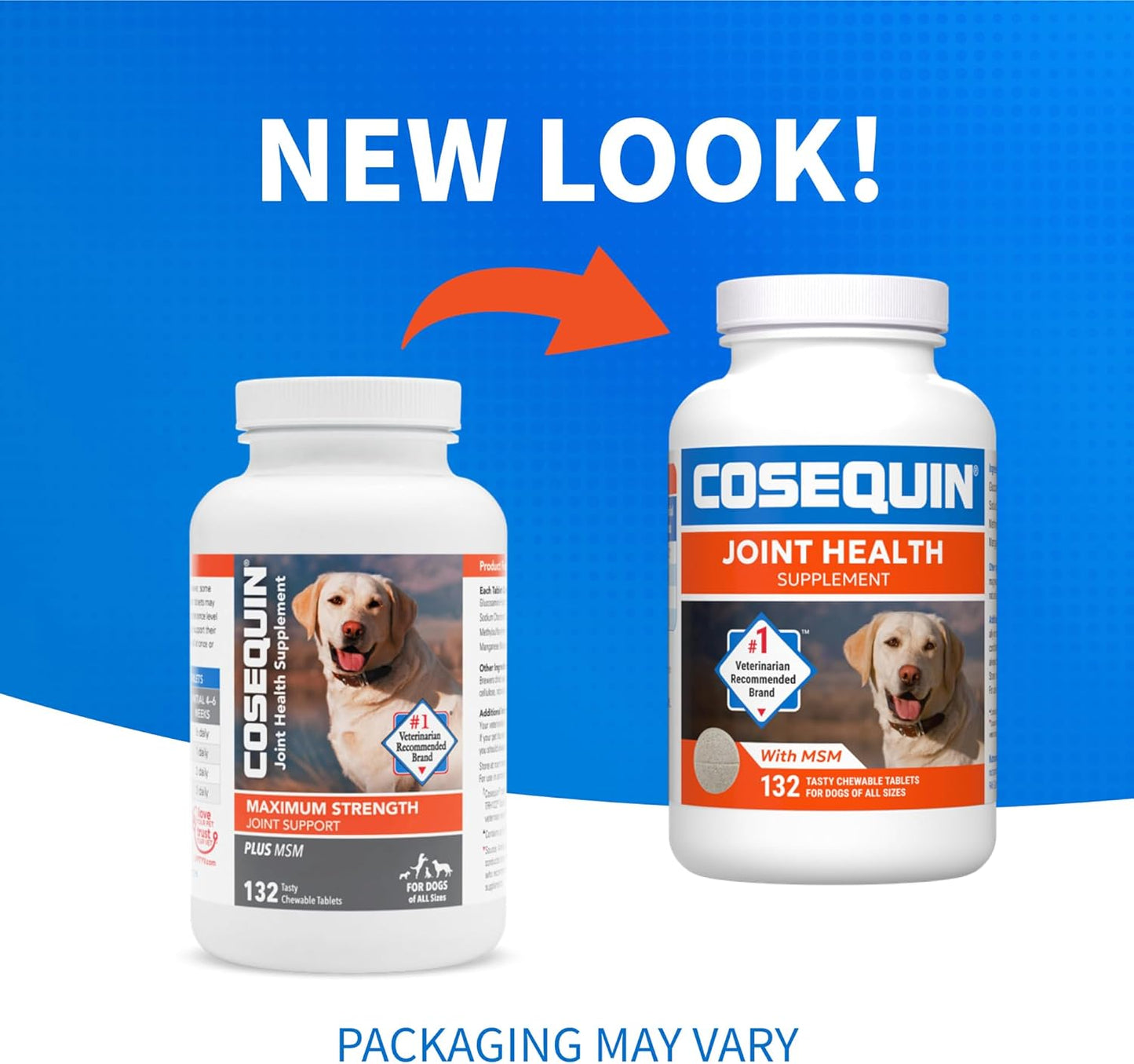 Nutramax Cosequin Joint Health Supplement for Dogs – Glucosamine, Chondroitin & MSM – Hip and Joint Support Chewable Tablets, 132 Count