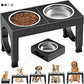 XIAZ Elevated Dog Bowls – Adjustable Raised Feeder Stand