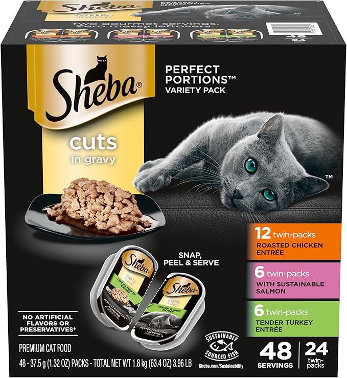 Sheba Perfect Portions Wet Cat Food – Cuts in Gravy Variety Pack