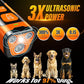 Ultrasonic Dog Bark Control Device – 3-Head Deterrent with LED Flashlight