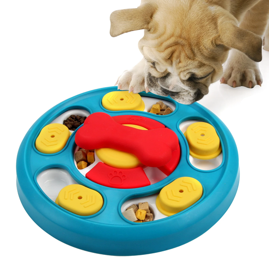 Interactive Dog Puzzle Toy & Slow Feeder for Puppies – Fun Food Dispenser Plate to Reduce Choking and Boost IQ
