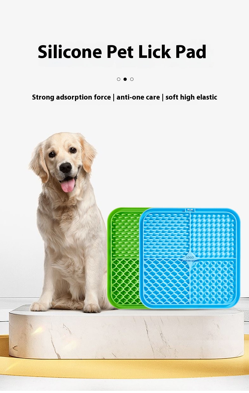 LUKITO Lick Mat for Dogs & Cats, with Suction Cups – Anxiety Relief & Boredom Buster, Slow Feeder Treat Mat for Peanut Butter, Bathing & Grooming Aid