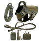 Large Dog Harness and Leash Set with MOLLE Pouches – Training and Walking Vest for German Shepherd, Malinois, and Medium to Large Dogs