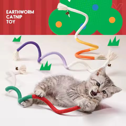 Potaroma Cat Chew Toy with Catnip – Safe Rope Toy for Kittens