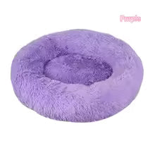Super Soft Donut Pet Bed – Washable Plush Calming Bed for Dogs & Cats