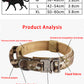 Tactical Dog Collar for Medium and Large Dogs – Adjustable Nylon Military Training Collar with Control Handle, Heavy-Duty Metal Buckle, Patches, and AirTag Holder (Black, Large)