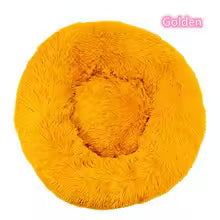 Super Soft Donut Pet Bed – Washable Plush Calming Bed for Dogs & Cats