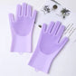Pet Grooming Glove – Gentle Bath Brush & Massage Mitt for Dogs, Cats, Rabbits & Horses – Deshedding 5-Finger Design