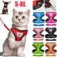 Adjustable Cat and Small Dog Harness with Leash – Soft Mesh Vest with Reflective Strips – Breathable and Comfortable Pet Walking Set