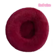 Super Soft Donut Pet Bed – Washable Plush Calming Bed for Dogs & Cats