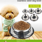 Basics Stainless Steel Non-Skid Pet Dog Water And Food Bowl, 2-Pack (10 x 2.8 Inches), Each Holds Up to 4 Cups