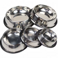 Basics Stainless Steel Non-Skid Pet Dog Water And Food Bowl, 2-Pack (10 x 2.8 Inches), Each Holds Up to 4 Cups