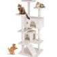 FDW 54-Inch Cat Tree Tower – Multi-Level Scratching Post, Condo & Playhouse for Indoor Cats with Cozy Platforms – Dark Gray